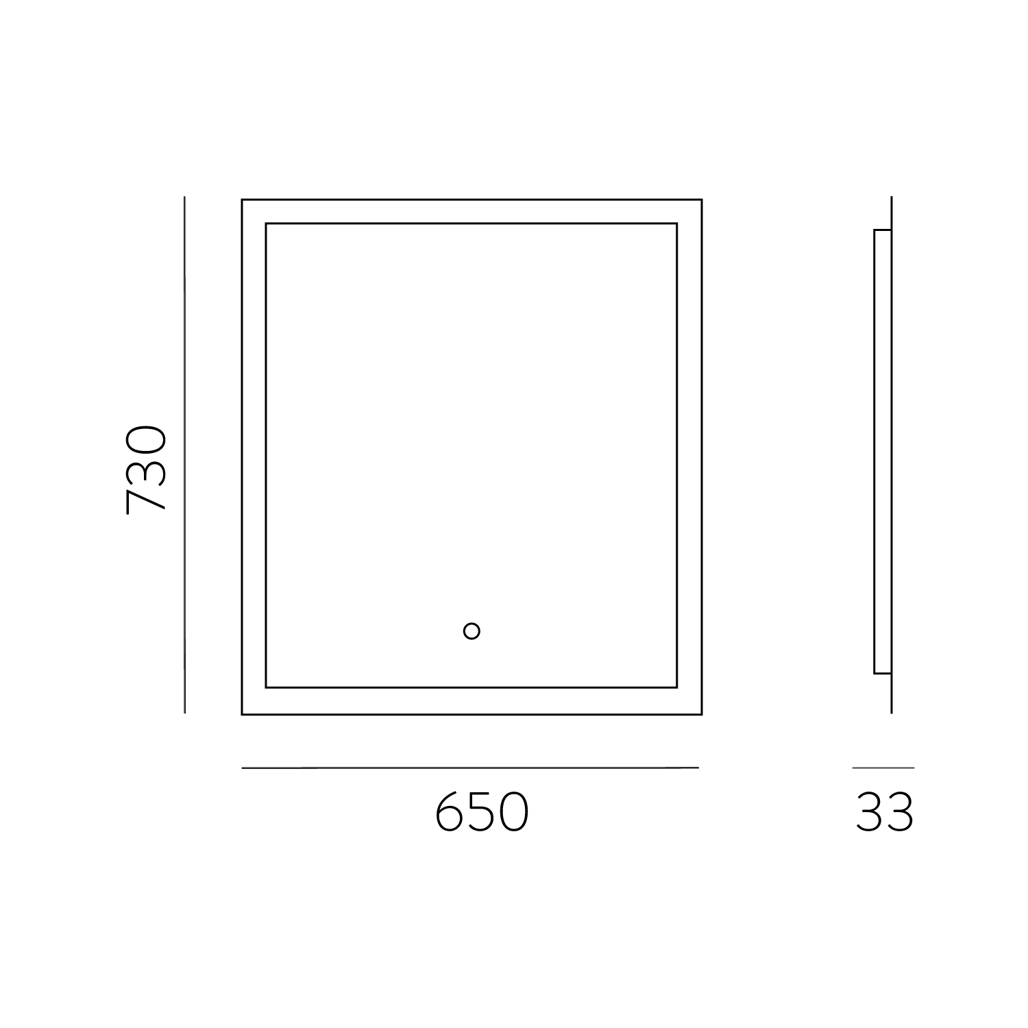 Lustro Amanzi - wymiary