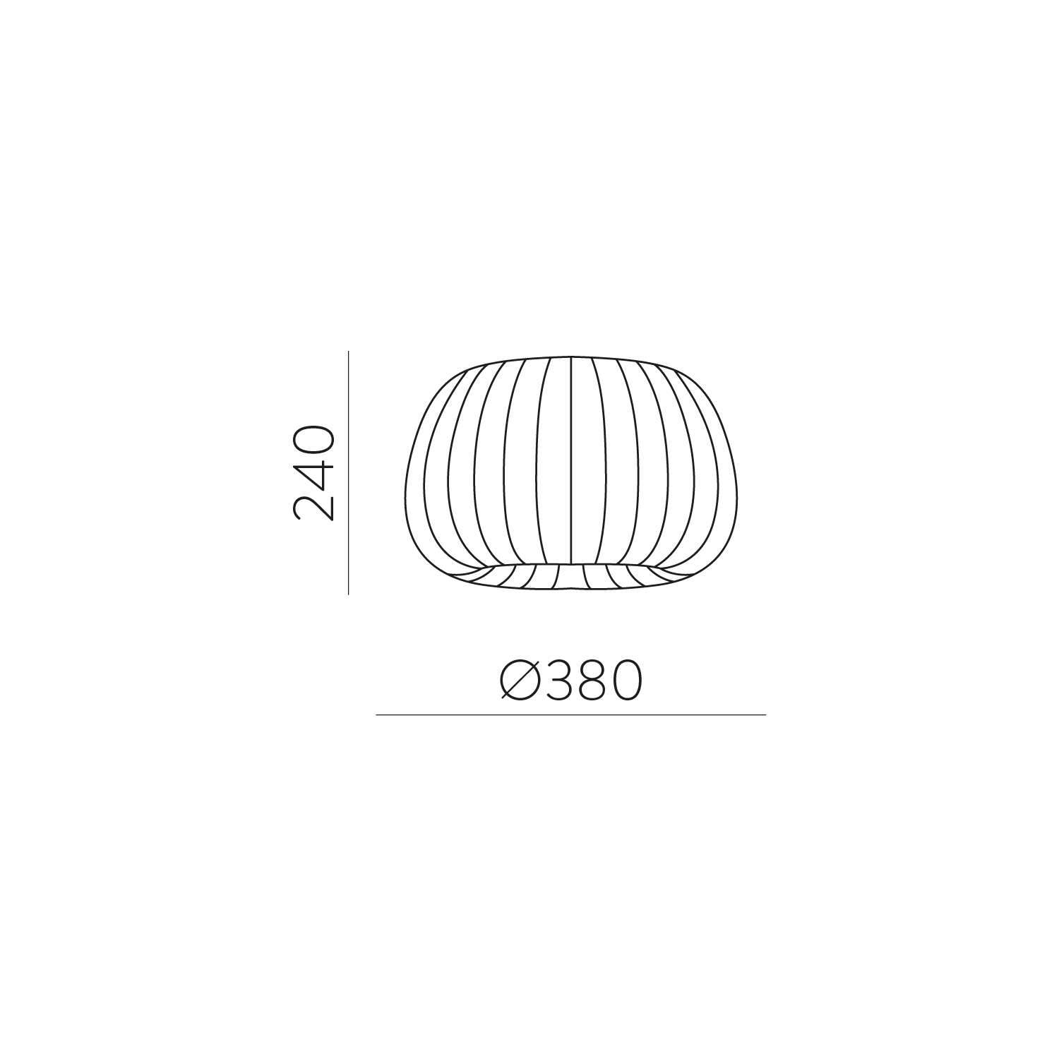 Rysunek techniczny lampy Mirta Screnn 3055/38