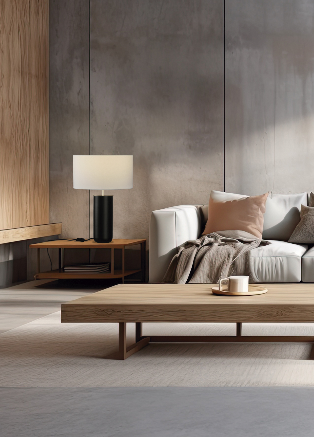 Lampa stołowa Lindana 8194 w aranżacji (czarna)