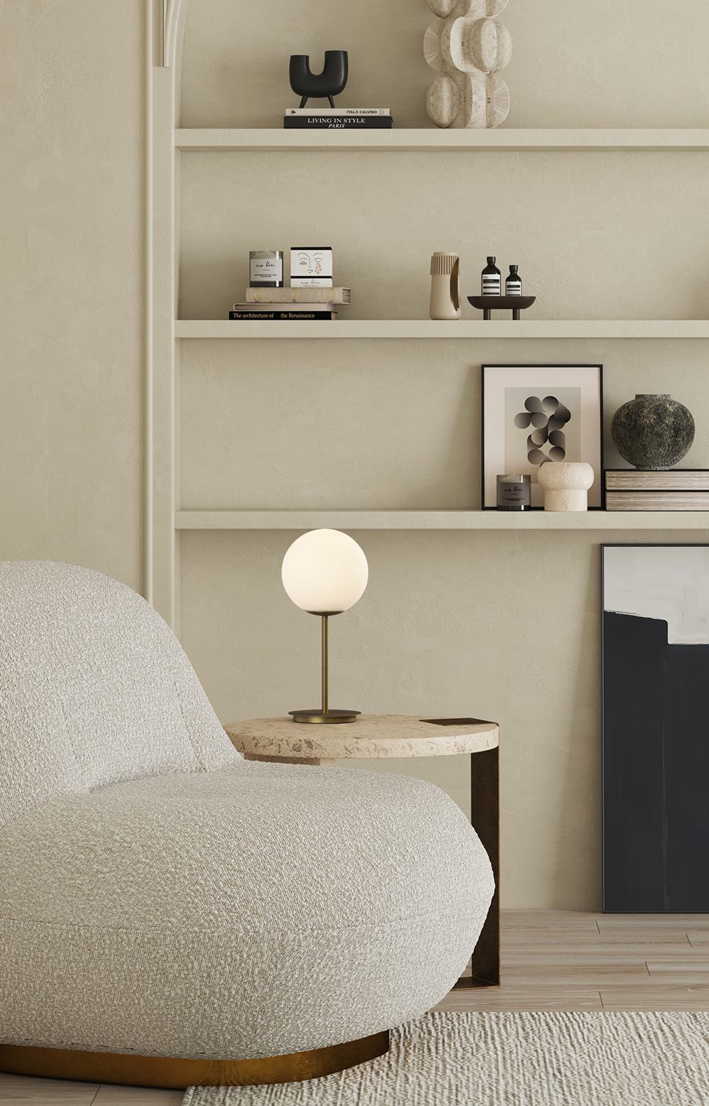 Zdjęcie aranżacyjne Parma Matt Antique Gold/Opal