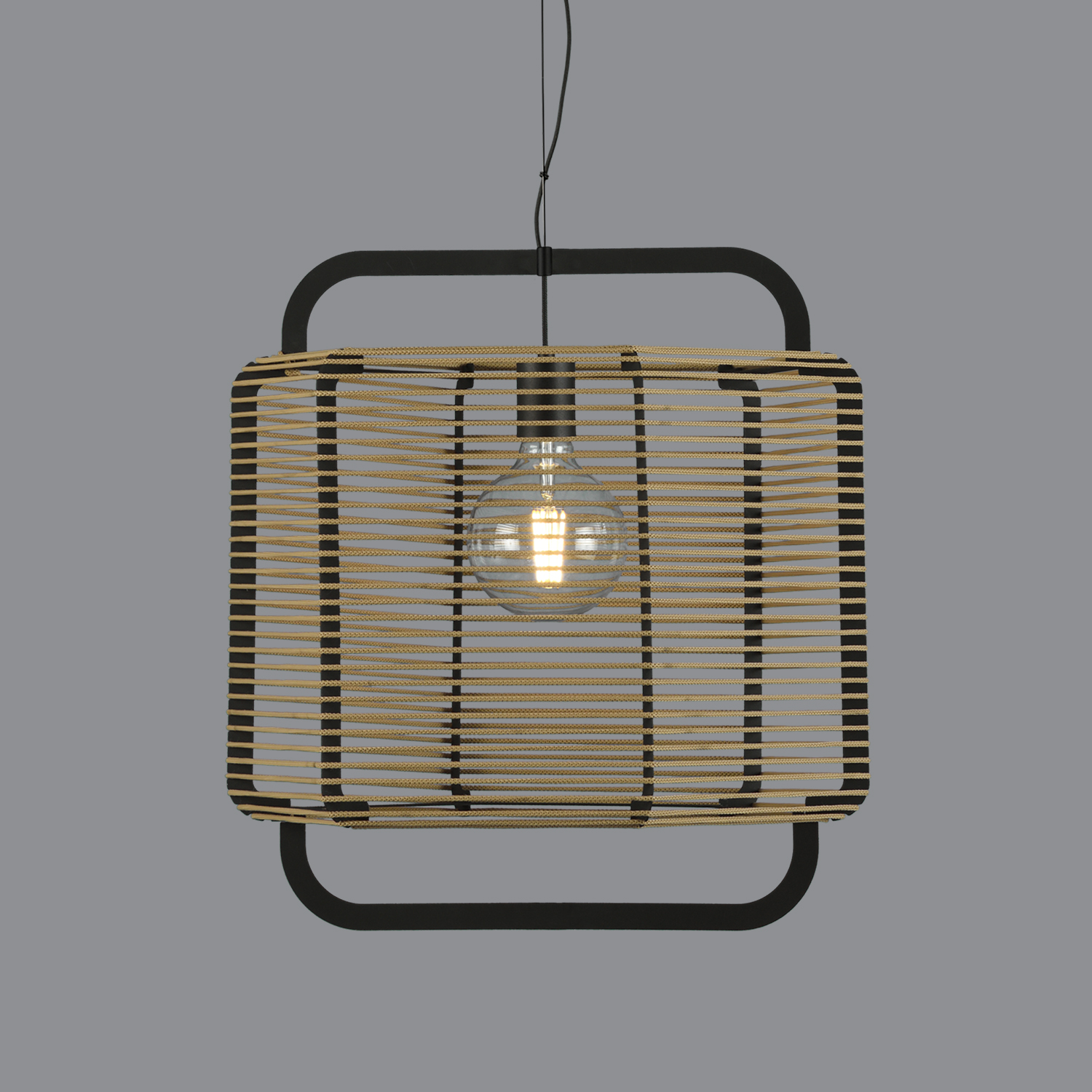 Corda Pendant lamp 3901/50 Textured Black/Sand, LED E27 15W, CL.I