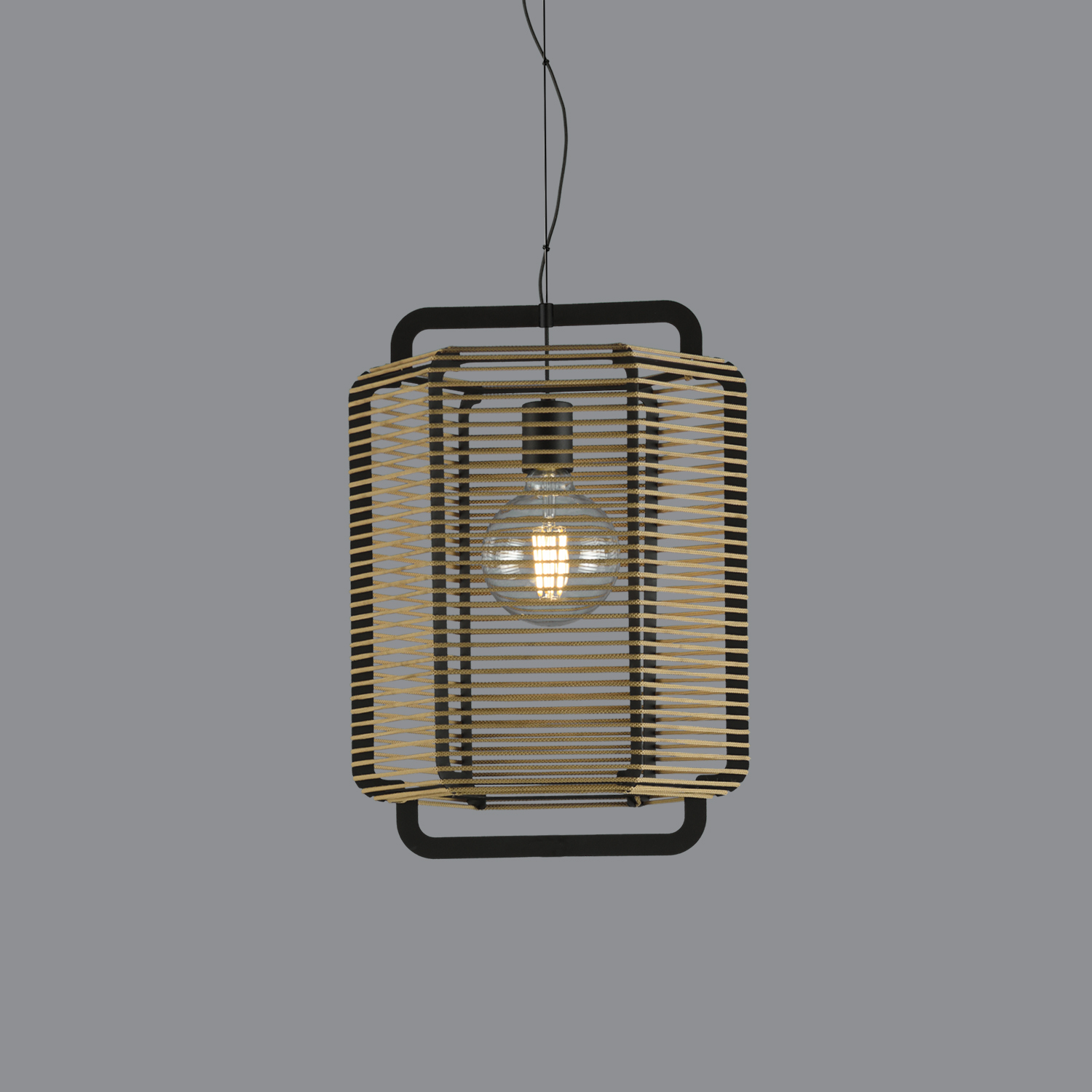 Corda Pendant lamp 3901/35 Textured Black/Sand, LED E27 15W, CL.I