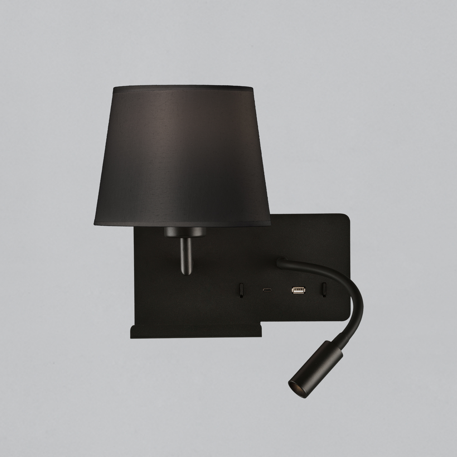 Lampa ścienna Hold Textured Black, Black Shade