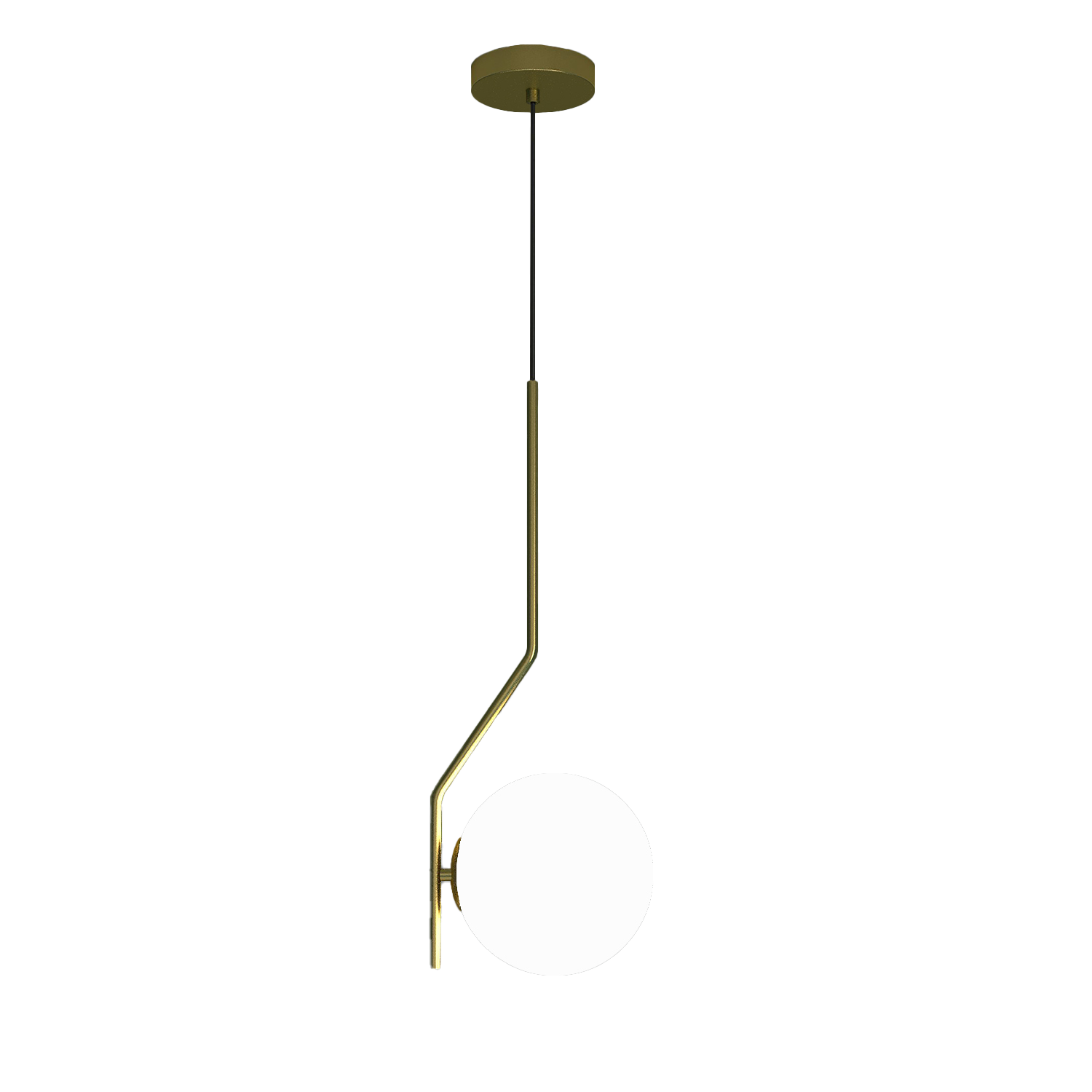 Lampa wisząca Maui 8163/1 Opal/ Matt Antique Gold