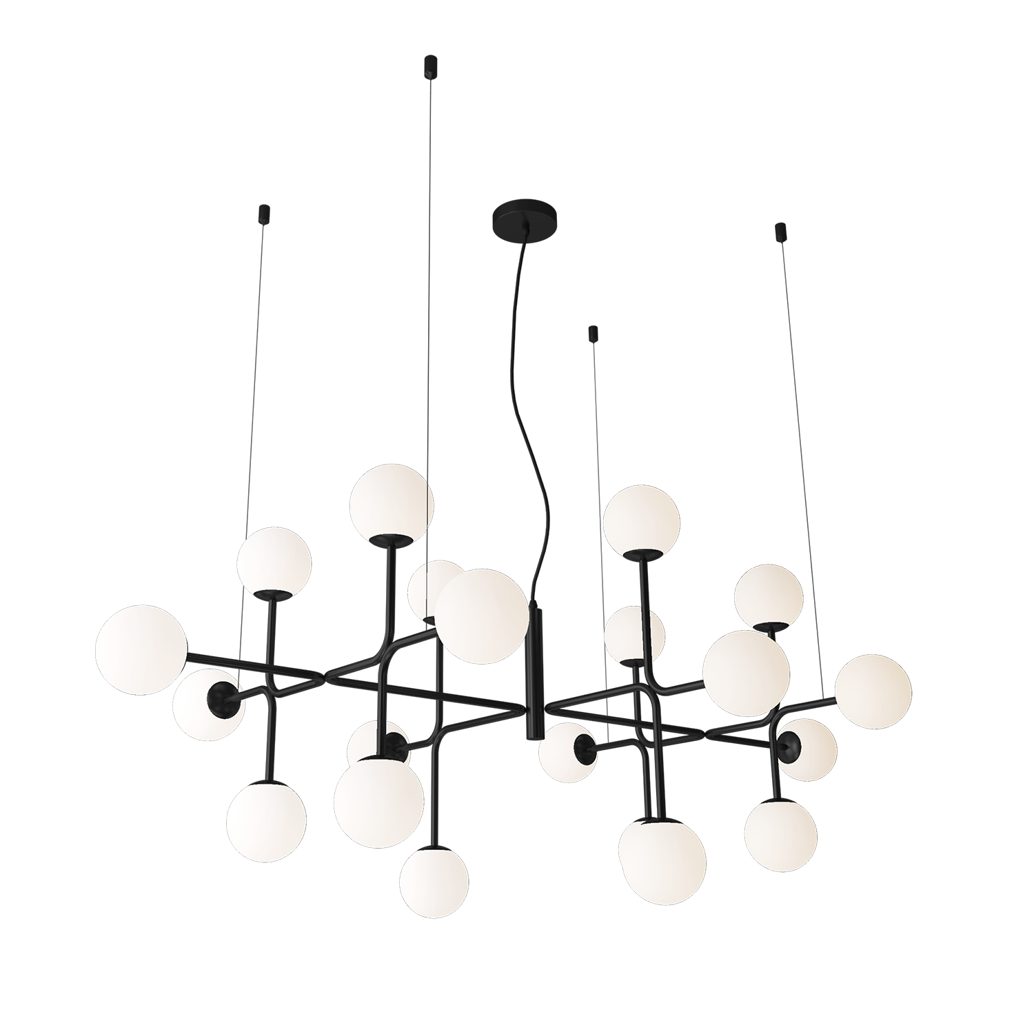 Lampa Doris 3820/155 Teksturowana Czerń/Opal
