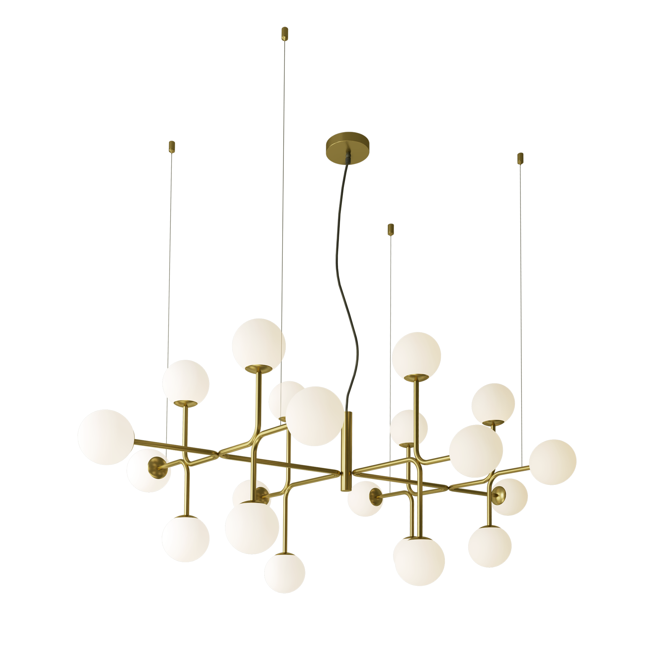 Lampa Doris 3820/155 Antyczne Złoto/Opal