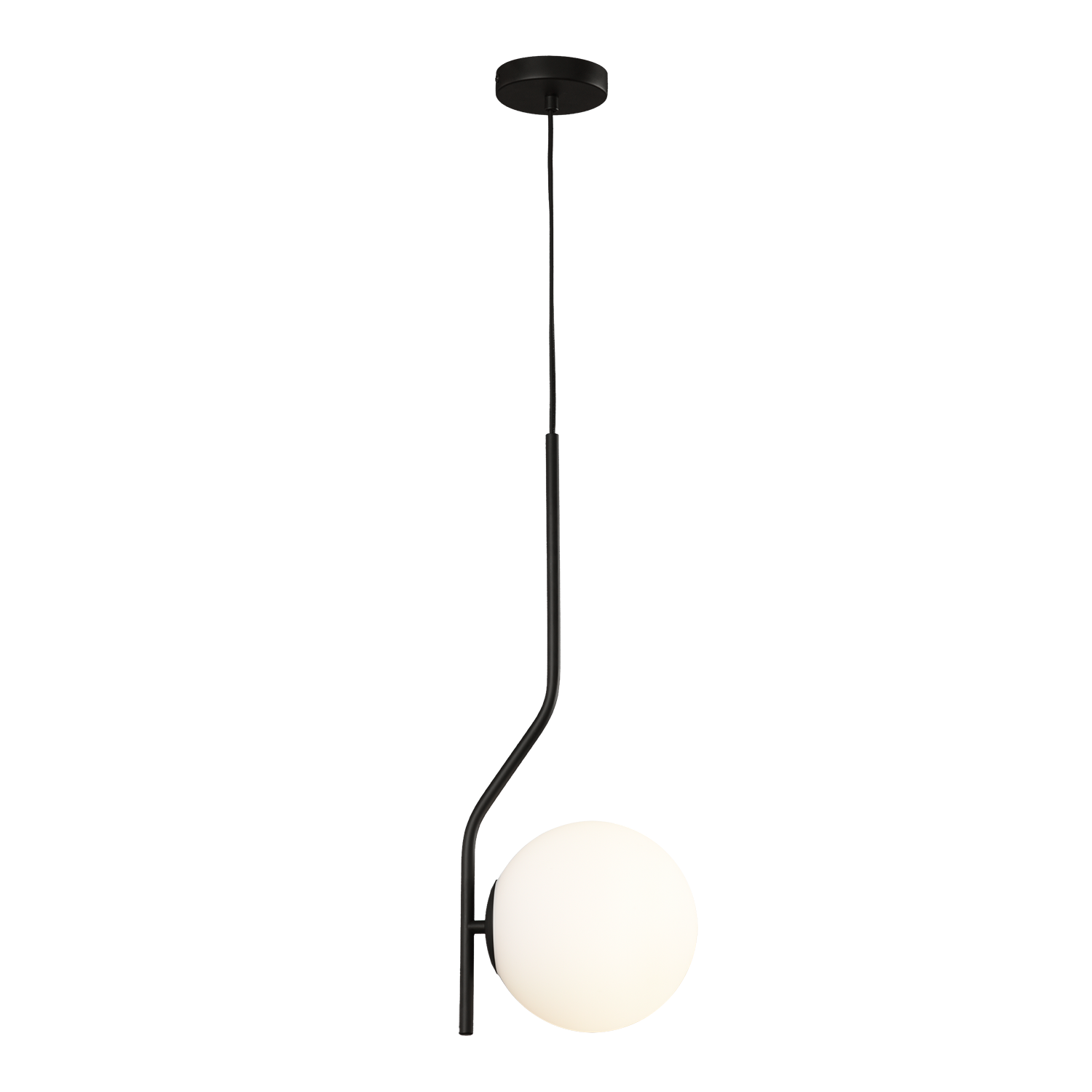 Lampa wisząca Maui 8163/1 Opal/Black Matt