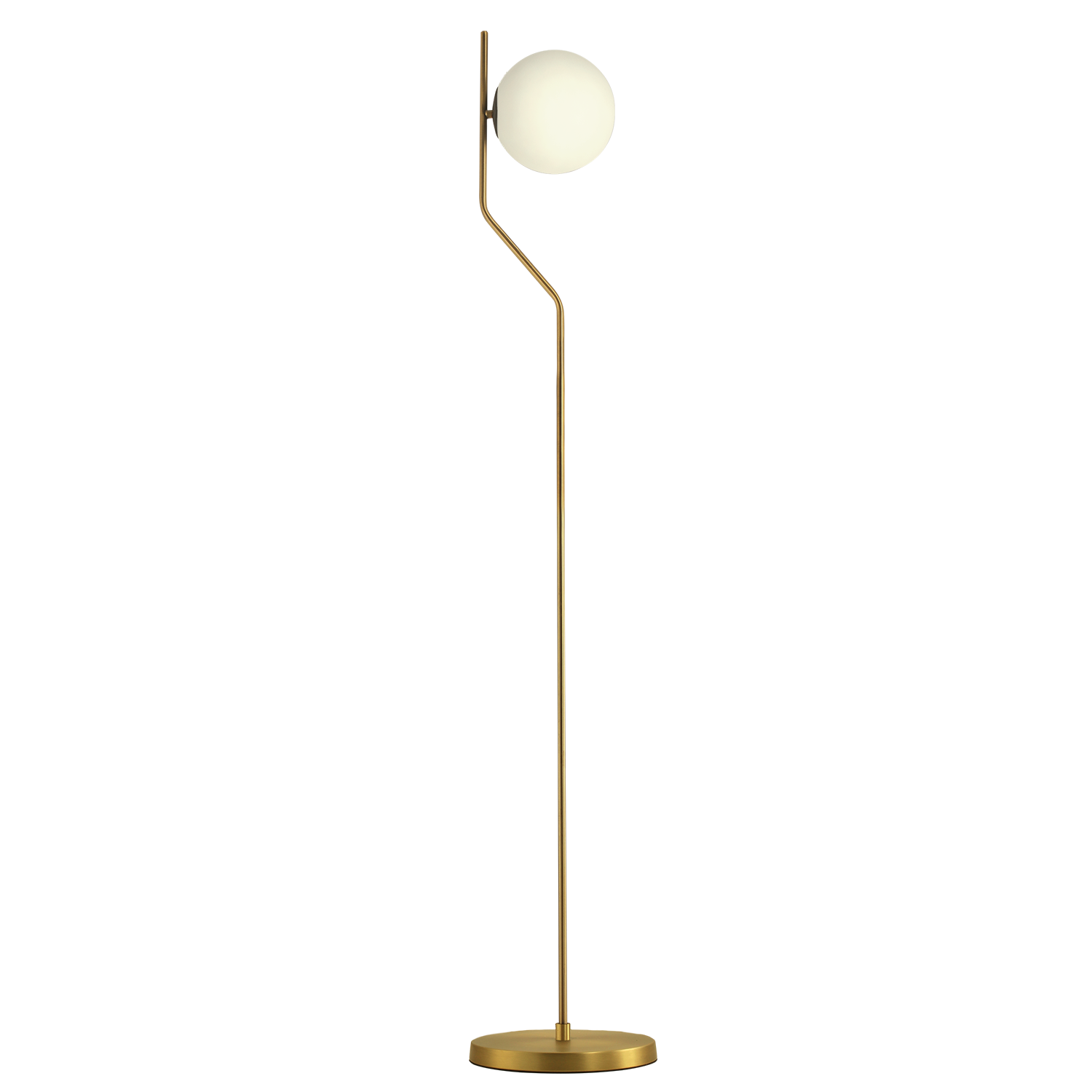 Lampa podłogowa Maui 8163/1 Opal/Matt Antique Gold
