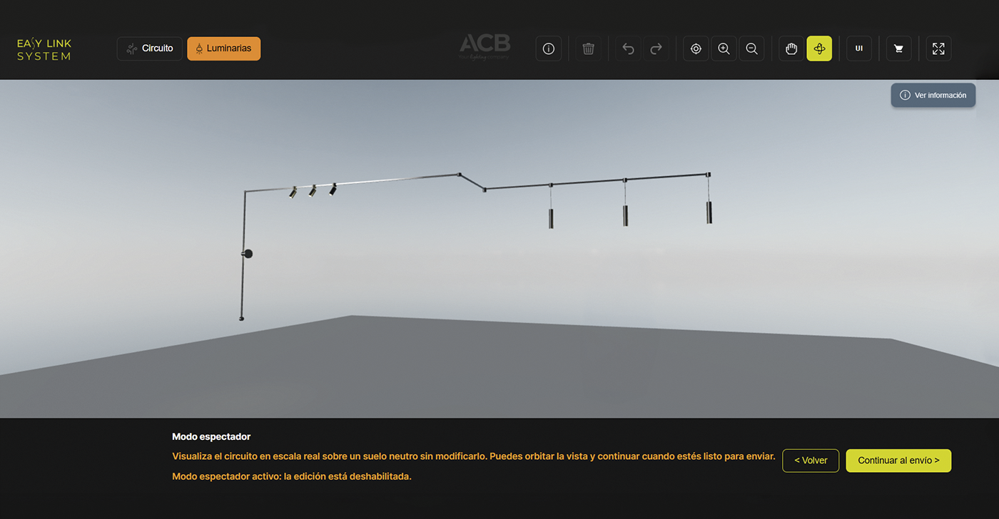 Configurador 3D Easy Link en modo espectador